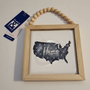NWT Patriotic Metal and Wood Wall Decor